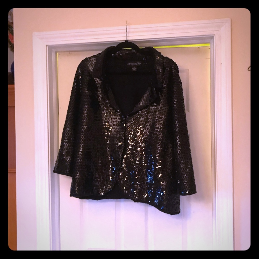 Black Sequin Cocktail Jacket